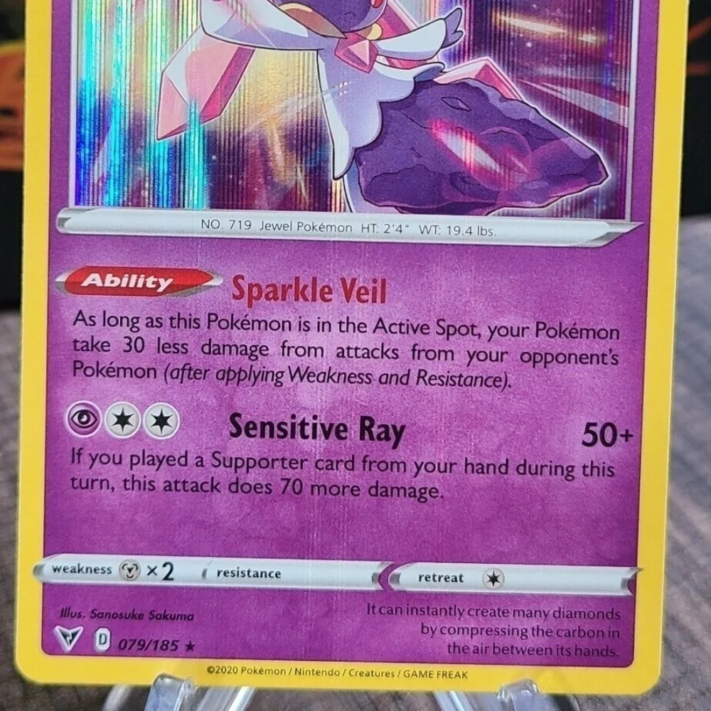 Diancie 079/185 Holo Rare SWSH Vivid Voltage 2020 NM Pokemon Card